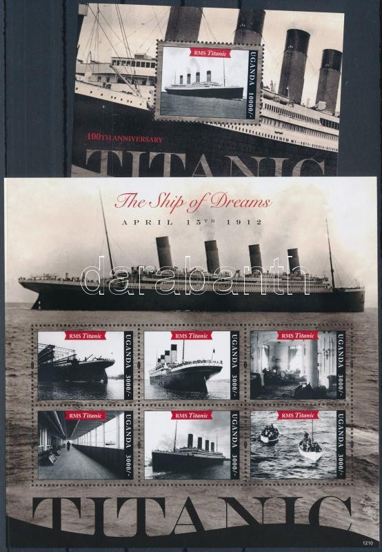 Titanic kisív + blokk, Titanic minisheet + block