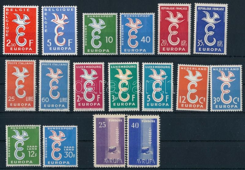 Europa CEPT the comlete year, 17 stamps, Europa CEPT teljes évfolyam; 17 érték
