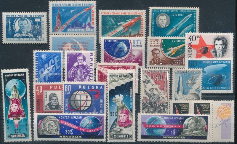 Space research 8 sets + 1 stamp, Űrkutatás motívum 8 db sor + 1 db önálló érték
