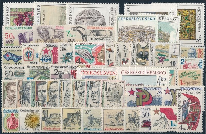 46 stamps, 46 klf bélyeg, csaknem a teljes évfolyam kiadásai