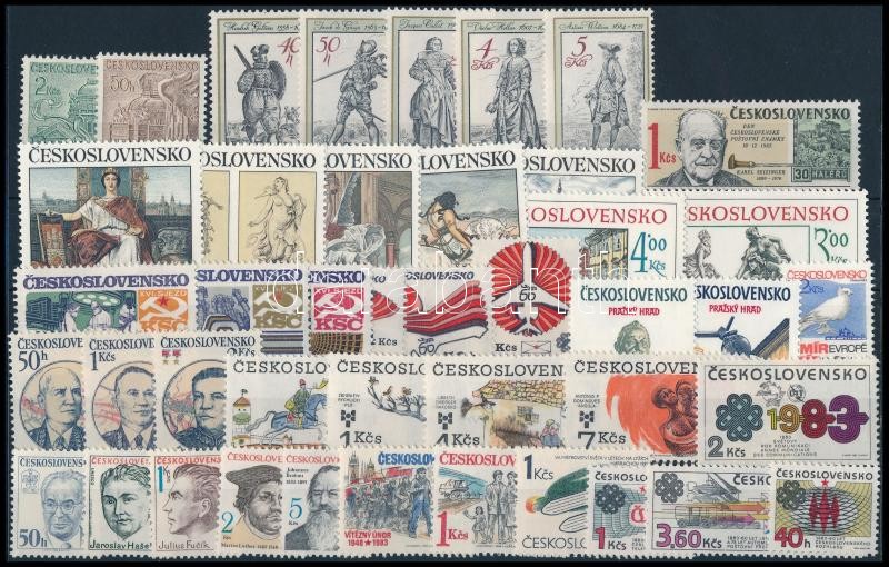 43 klf bélyeg, csaknem a teljes évfolyam kiadásai, 43 stamps