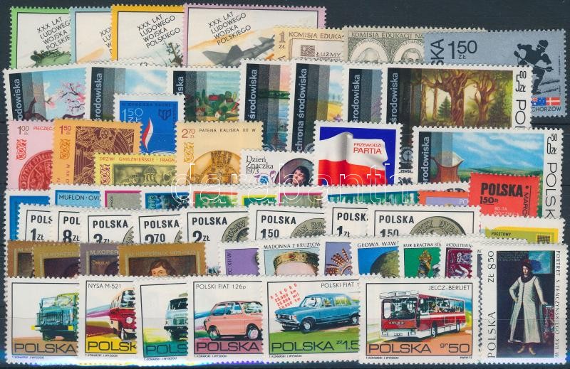 58 klf bélyeg, csaknem a teljes évfolyam kiadásai, 58 diff stamps, issues of almost the entire year