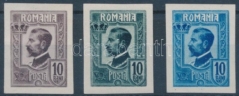 Ferdinand I. 2 proof stamps, I. Ferdinánd születésének 60. évfordulója 3 klf próbanyomat / essays
