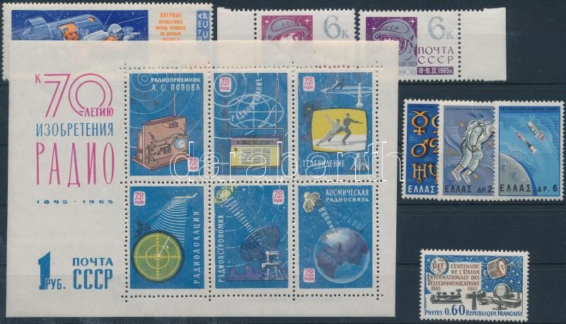 1963-1965 Űrkutatás motívum 7 klf sor + 1 blokk + 2 db önálló érték, 1963-1965 Space exploration motive 7 diff sets + 1 block + 2 stamps
