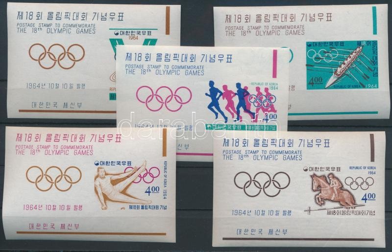 Summer Olympics imperforate blockset, Tokiói nyári olimpia vágott blokksor