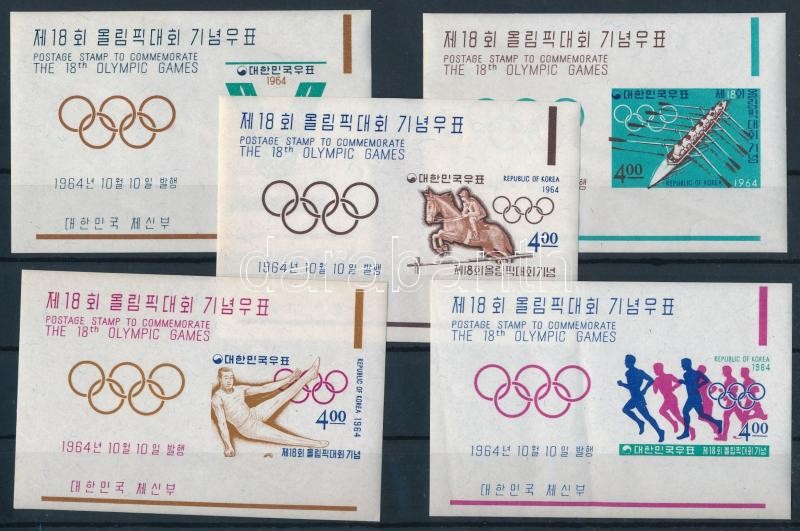 Tokiói nyári olimpia vágott blokksor, Tokyo Summer Olympics imperforated blockset