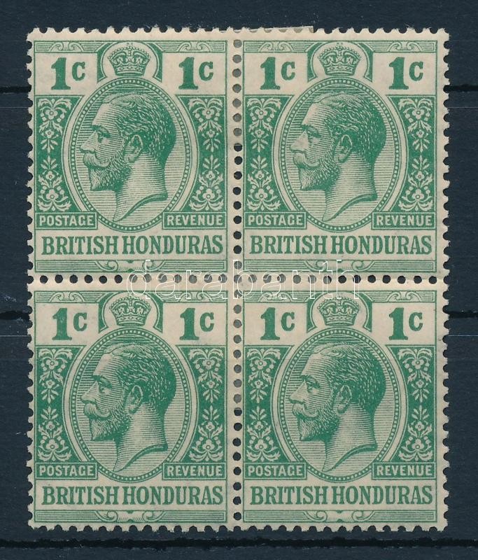 British Honduras Definitive block of 4, Brit Honduras Forgalmi négyestömb