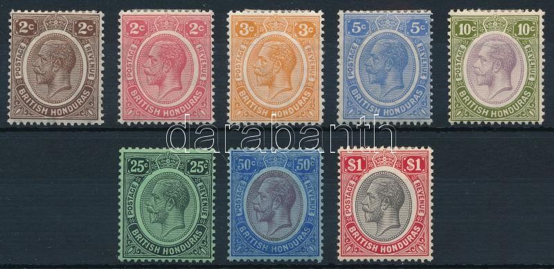 British Honduras 8 definitive stamps, Brit Honduras 8 klf Forgalmi bélyeg