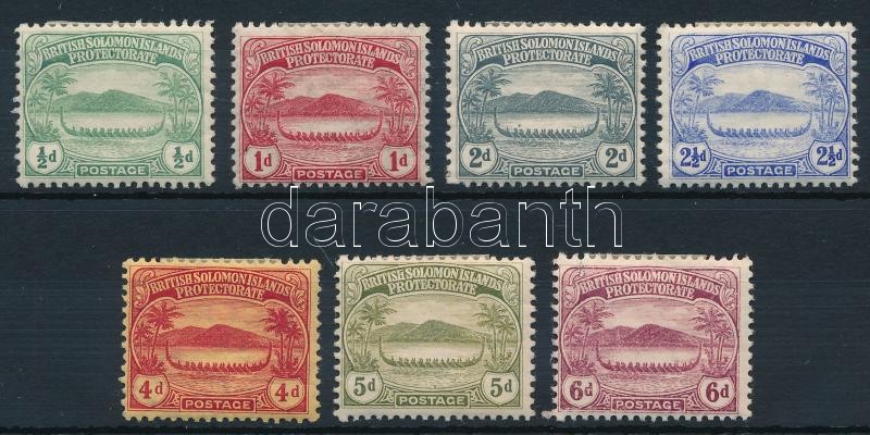 7 definitive stamps, 7 klf Forgalmi