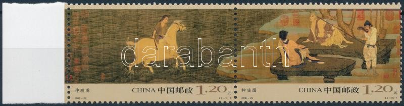 &quot;The Heavenly Horse&quot;, Tang dynasty margin pair, &quot;A mennyei kanca&quot;, Tang-dinasztia ívszéli pár