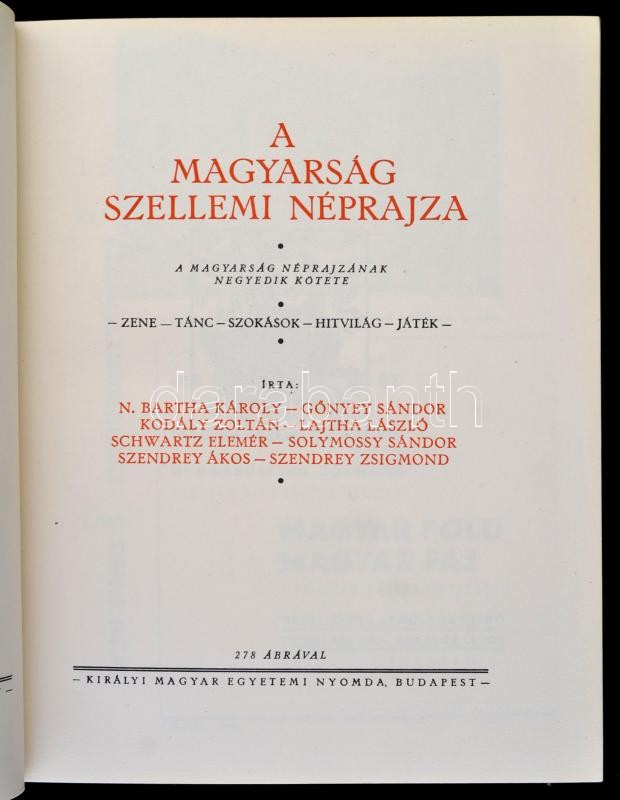 A magyarság néprajza. I-IV. kötet. Szerk.: Czakó Elemér. I-II. | Darabanth  Kft.