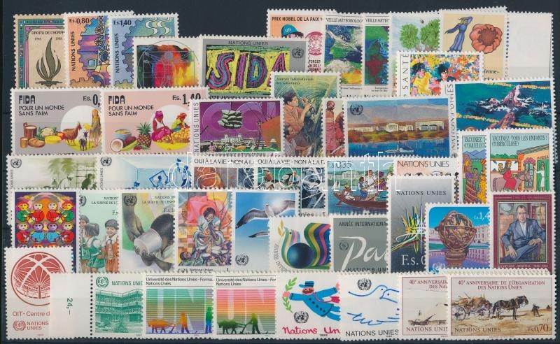 1985-1990 44 stamps, almost 5 complete years, 1985-1990 44 klf bélyeg, csaknem a teljes öt évfolyam kiadásai