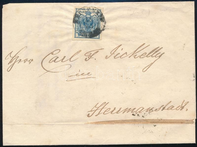 ~1855 9kr levélen 