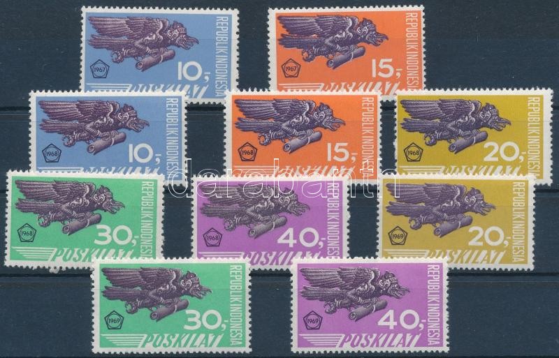 Animals: Birds 1967-2005 3 sets + 1 block + 1 stamp-booklet, Állat: madár motívum 1967-2005 3 sor + 1 blokk + 1 bélyegfüzet