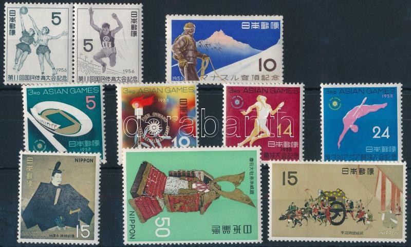 1956-1968  3 sets + 1 stamp, 1956-1968 3 klf sor + 1 önálló érték