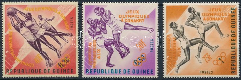 Pre-Olympic Games set with orange overprint, Előolimpiai sportjátékok sor narancssárga felülnyomással