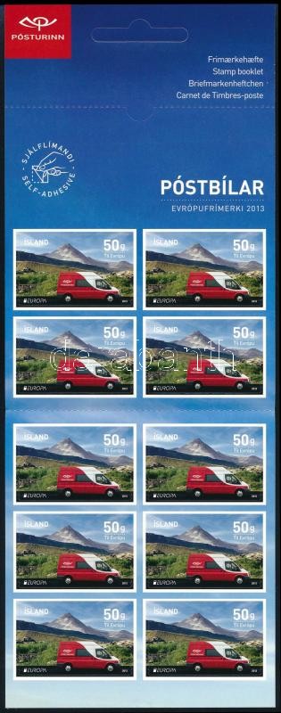 Europa CEPT Postal vehicles self-adhesive stamp booklet pair, Europa CEPT Postai járművek öntatadós bélyegfüzet pár