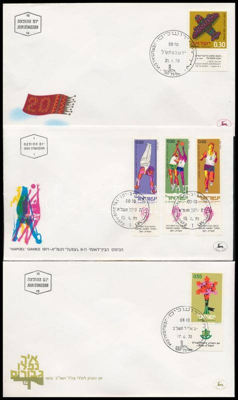 8 different FDC's, 1970-1978 8 klf tabos FDC