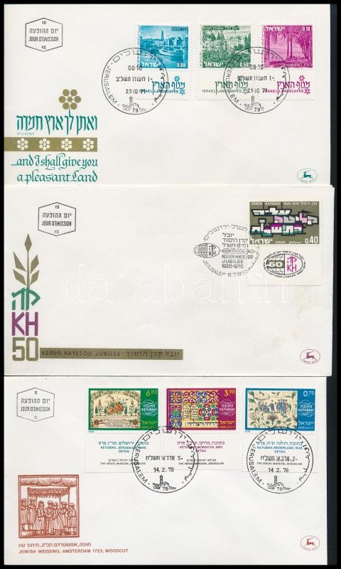 1970-1978 8 klf tabos FDC, 8 FDC's
