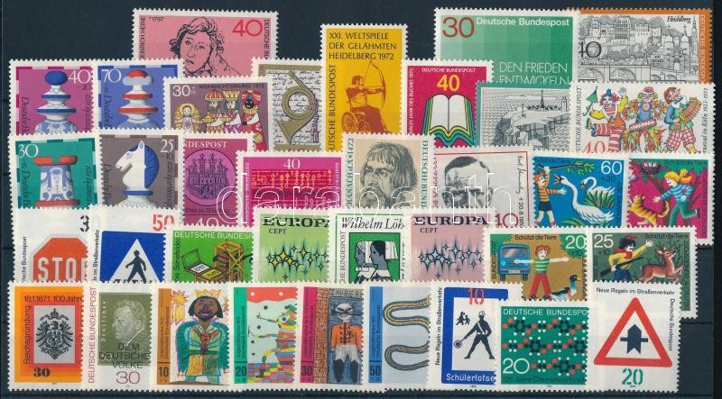 1971-1972 36  stamps, 1971- 1972 36 klf bélyeg, közte sorok