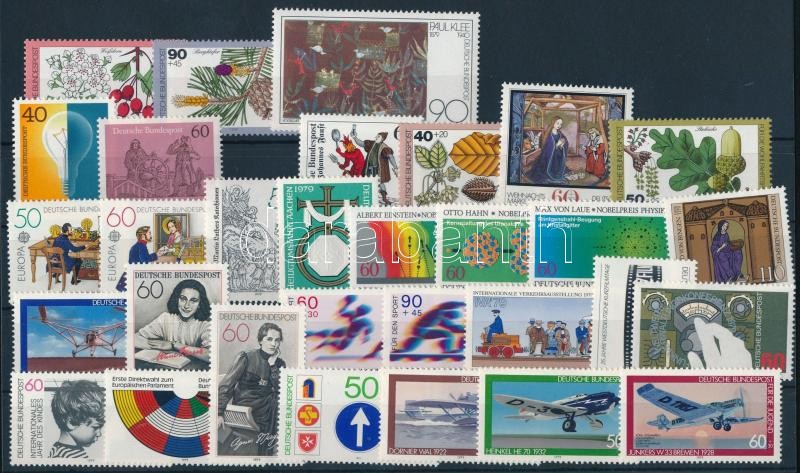 31 klf bélyeg, csaknem a teljes évfolyam kiadásai, 31 stamps, almost complete year