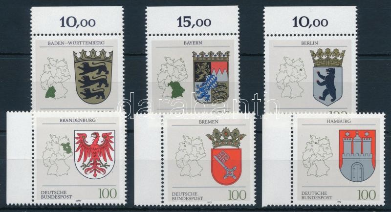 Tartományi címerek ívszéli sor, Provincial Coats of Arms margin set