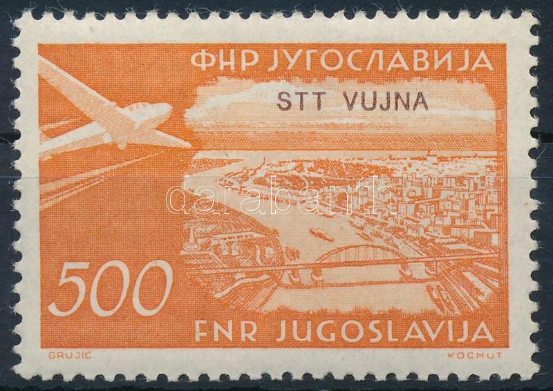 Air mail stamp with overprint, Légiposta bélyeg felülnyomással