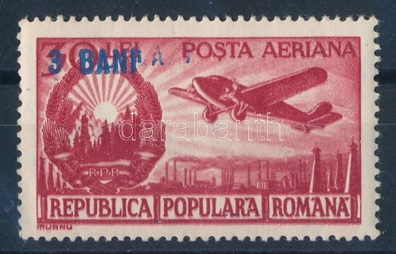 Overprinted aeroplane stamp, Felülnyomott repülő érték