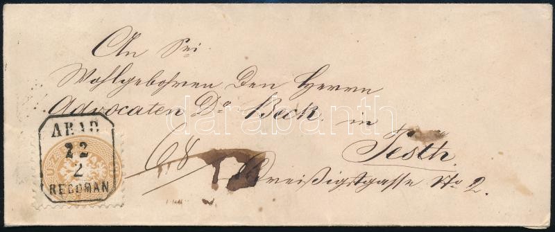 ~1865 15kr levélen 