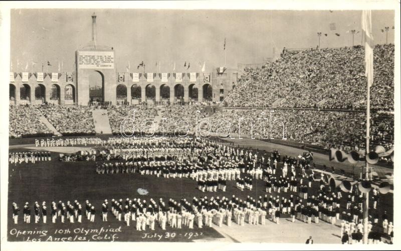 1932 Los Angeles, Opening 10th Olympiad. 1932 Summer Olympics ...