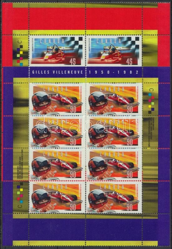 Gilles Villeneuve halála kisívsor, Gilles Villeneuve's death minisheet set