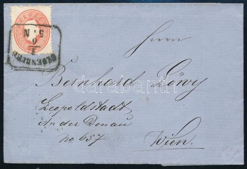 5kr on cover ,,OEDENBURG" - ,,WIEN", 5kr levélen ,,OEDENBURG" - ,,WIEN"