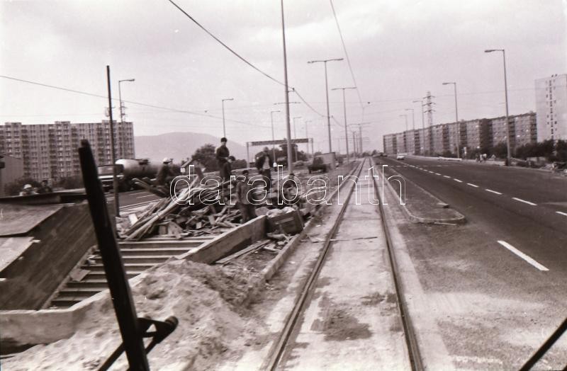 1984. október 2. Budapest, próbajárat az 1-es villamos vonalán, 35 db szabadon felhasználható, vintage negatív, 24x36 mm