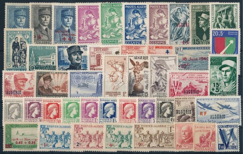 1938-1958 45 db klf bélyeg, közte teljes sorok és önálló értékek stecklpaon, 1938-1958 45 diff stamps
