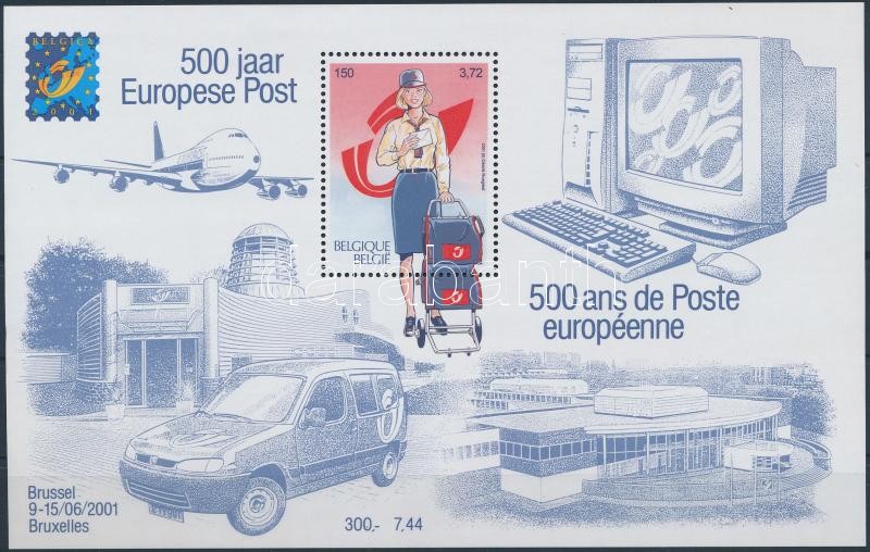 International Stamps Exhibition BELGICA '01 Brussels block, Nemzetközi Bélyegkiállítás BELGICA '01 Brüsszel blokk