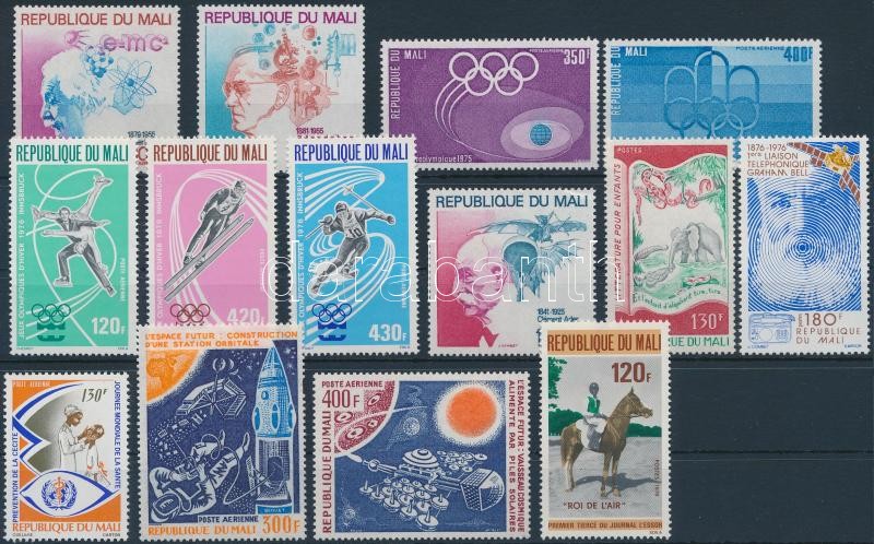 1975-1976 3 diff. stes + 7 diff. stamps, 1975-1976 3 db sor + 7 db bélyeg