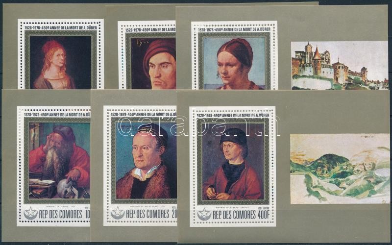 Dürer festmény blokksor, Dürer painting block set
