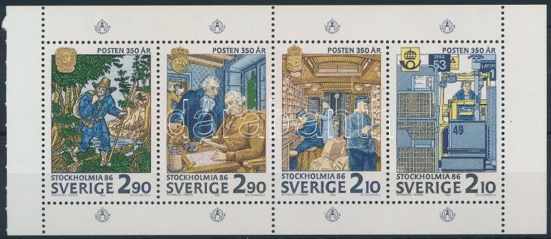 STOCKHOLMIA International Stamp Exhibition stamp booklet sheet, Nemzetközi bélyegkiállítás STOCKHOLMIA  bélyegfüzetlap