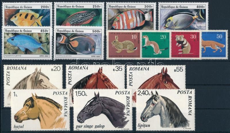 1967-1997 Animals 3 sets, 1967-1997 Állatvilág motívum 3 db sor