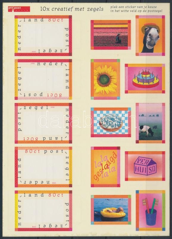 Greeting stamps self-adhesive minisheet, Üdvözlőbélyeg öntapadós bélyegkisív