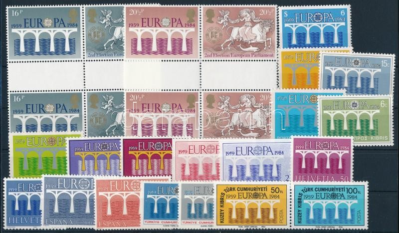 Europa CEPT 32 klf sor + 4 klf önálló érték, Europa CEPT 32 sets + 4 stamps