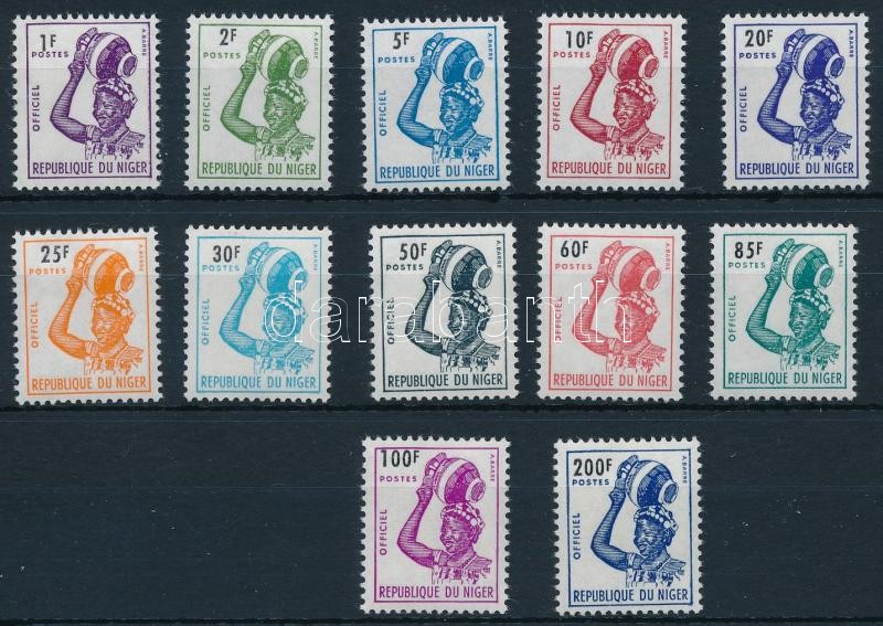 Official stamp 12 stamps of set, Hivatalos bélyeg sor 12 értéke