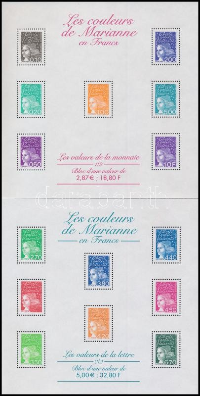 2 definitive stamp mini sheet, 2 db forgalmi bélyeg kisív