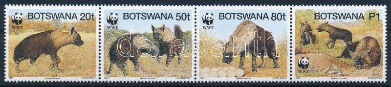 WWF: Barna hiéna sor 4-es tömbben, WWF Brown hyena set stripe of 4