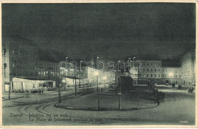 Zagreb, Jelacicev trg po noci / square at night