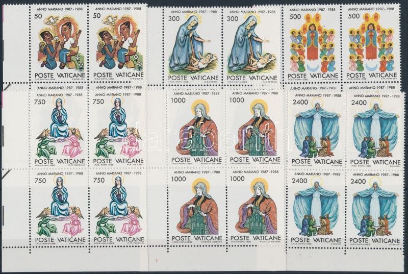 Year of Maria set corner blocks of 4, Mária éve sor ívsarki négyestömbökben