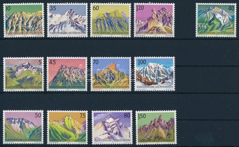 1989-1991 Hegyek motívum 3 db klf sor és 1 önálló érték, 1989-1991 Mountain 3 sets and 1 stamp