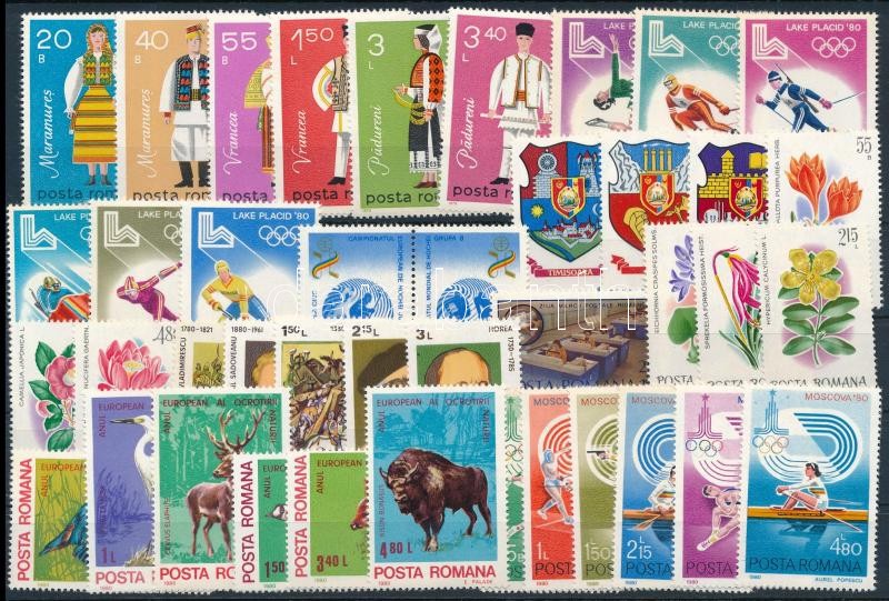 1979-1980 7 sets + 4 stamps, 1979-1980 7 klf sor + 4 klf önálló érték