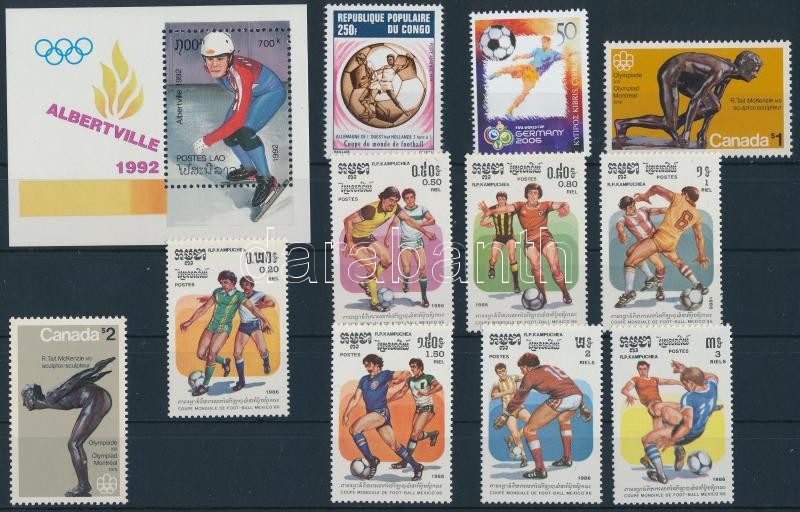 Sport 1974-2006 1 block + 2 sets + 2 stamps, Sport motívum 1974-2006 1 blokk + 2 klf sor + 2 klf önálló érték