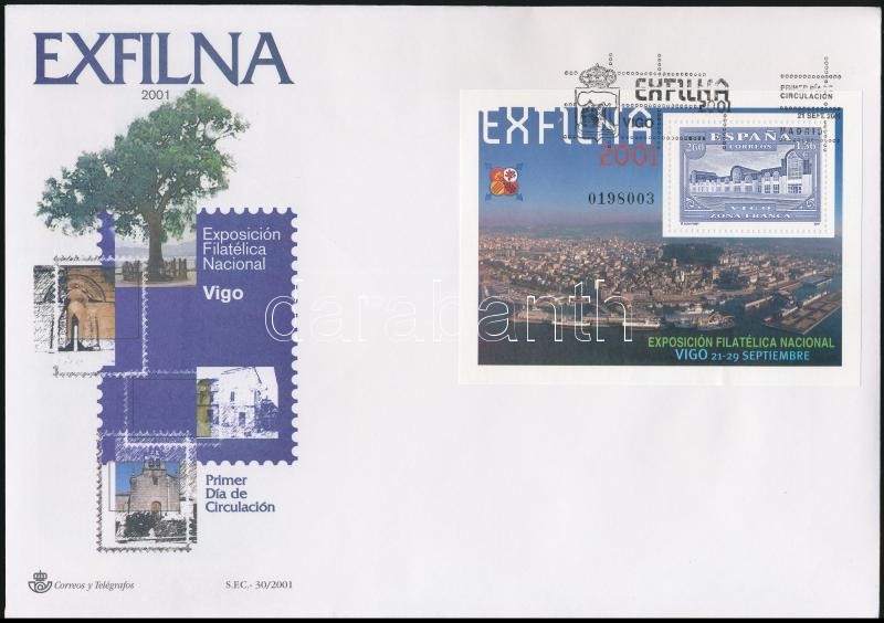 Stamp exhibition block on FDC, Bélyegkiállítás blokk FDC-n